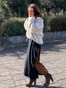 「Lien（リアン）のアイテム」を使った、canさん（レディース・156cm）の秋コーディネート