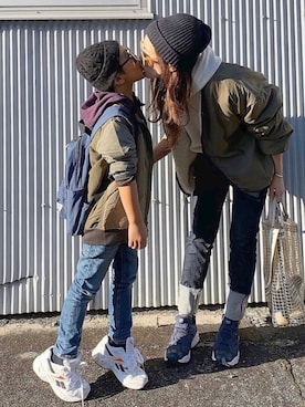 「BREEZE（ブリーズ）のアイテム（MA-1）」を使った、canさん（レディース・156cm）の秋コーディネート