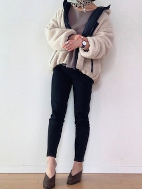 「perky room（パーキールーム）のアイテム」を使った、canさん（レディース・156cm）の冬コーディネート