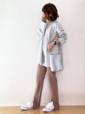 「TRANOI（トラノイ）のアイテム」を使った、canさん（レディース・156cm）の春コーディネート