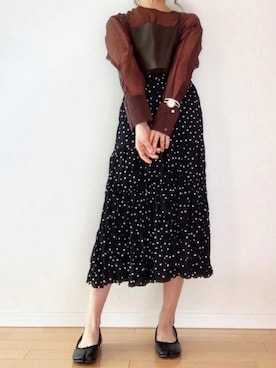 「ANNE KLEIN（アンクライン）のアイテム」を使った、canさん（レディース・156cm）の冬コーディネート