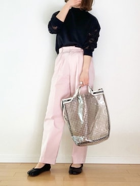 「黒×ピンク」｜「アイテム（その他）」を使った、canさん（レディース・156cm）の春コーディネート