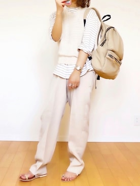 「GRADE（グレイド）のアイテム（バッグ）」を使った、canさん（レディース・156cm）の夏コーディネート