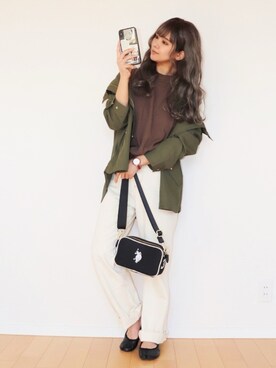 「アイテム（マウンテンパーカー）」を使った、canさん（レディース・156cm）の秋コーディネート