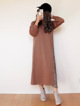 「SNIDEL（スナイデル）のアイテム（キャップ）」を使った、canさん（レディース・156cm）の秋コーディネート