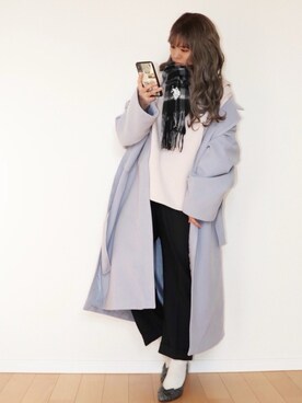 「ap retro（アプレトロ）のアイテム（チェスターコート）」を使った、canさん（レディース・156cm）の秋コーディネート