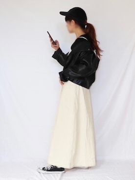 「SNIDEL（スナイデル）のアイテム（キャップ）」を使った、canさん（レディース・156cm）の冬コーディネート