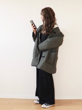 「sakishimatokyo（サキシマトーキョー）のアイテム（ブルゾン）」を使った、canさん（レディース・156cm）の冬コーディネート
