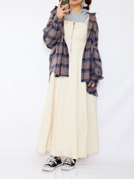 「CITRINE Chakra（シトリンチャクラ）のアイテム（ジャケット/アウター）」を使った、canさん（レディース・156cm）の冬コーディネート