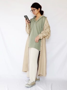 「CITRINE Chakra（シトリンチャクラ）のアイテム」を使った、canさん（レディース・156cm）の冬コーディネート