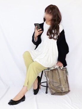 「アイテム（バレエシューズ）」を使った、canさん（レディース・156cm）の冬コーディネート