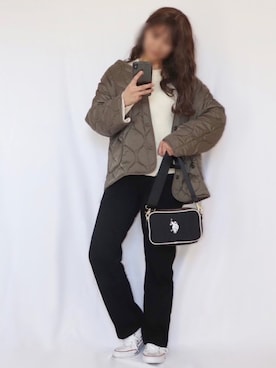 「M nort（エムノート）のアイテム（パンツ）」を使った、canさん（レディース・156cm）の冬コーディネート