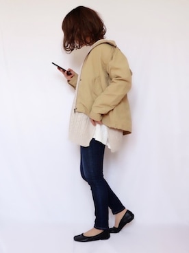 「春めきシューズ」｜「アイテム（マウンテンパーカー）」を使った、canさん（レディース・156cm）の春コーディネート