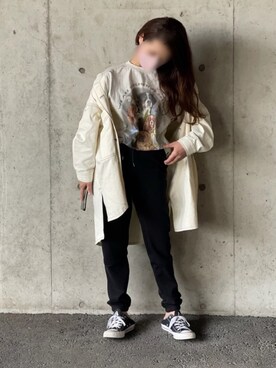 「2021春新作」｜「アイテム（ジャケット/アウター）」を使った、canさん（レディース・156cm）の春コーディネート