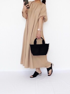 「アイテム（アナログ腕時計、ピンク系）」を使った、canさん（レディース・156cm）の春コーディネート