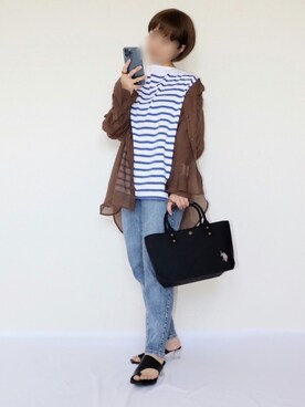 「Fone（エフワン）のアイテム」を使った、canさん（レディース・156cm）の春コーディネート