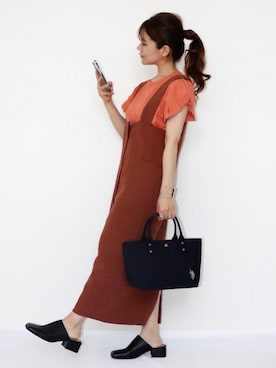 「Fone（エフワン）のアイテム」を使った、canさん（レディース・156cm）の夏コーディネート