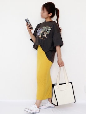 「Fone（エフワン）のアイテム」を使った、canさん（レディース・156cm）の夏コーディネート