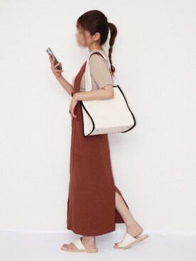 「Fone（エフワン）のアイテム」を使った、canさん（レディース・156cm）の夏コーディネート