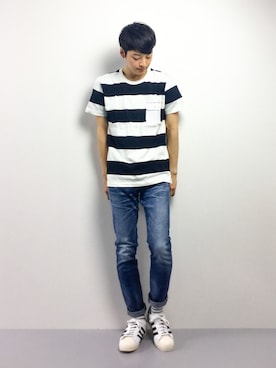 「Design Tshirts Store graniph（デザイン　ティーシャツ　ストア　グラニフ）のアイテム」を使った、togiさん（メンズ・170cm）の春コーディネート