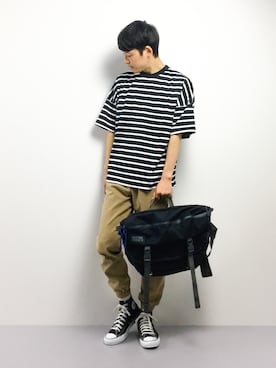 「MYSTERY RANCH（ミステリーランチ）のアイテム（メッセンジャーバッグ）」を使った、togiさん（メンズ・170cm）の春コーディネート