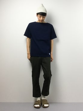 「INASTUDIOS（イーナストゥディオス）のアイテム（パンツ）」を使った、togiさん（メンズ・170cm）の春コーディネート