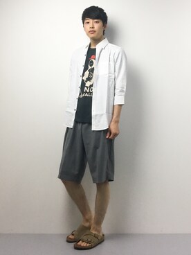 「Design Tshirts Store graniph（デザイン　ティーシャツ　ストア　グラニフ）のアイテム」を使った、togiさん（メンズ・170cm）の春コーディネート