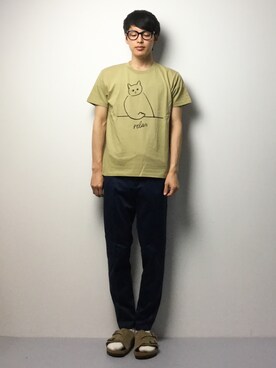 「Design Tshirts Store graniph（デザイン　ティーシャツ　ストア　グラニフ）のアイテム」を使った、togiさん（メンズ・170cm）の春コーディネート