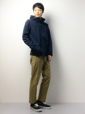 「NANO universe（ナノユニバース）のアイテム（マウンテンパーカー）」を使った、togiさん（メンズ・170cm）の春コーディネート