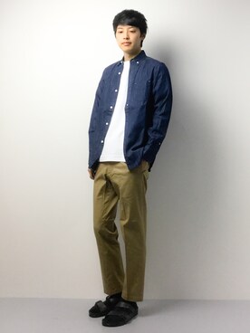 「417 EDIFICE（フォーワンセブンエディフィス）のアイテム（チノパンツ）」を使った、togiさん（メンズ・170cm）の夏コーディネート