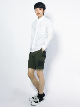 「Alpha Industries（アルファインダストリーズ）のアイテム（パンツ）」を使った、togiさん（メンズ・170cm）の夏コーディネート
