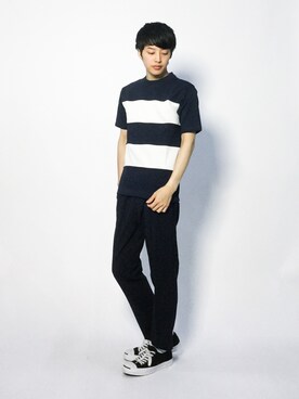 「SHIPS JET BLUE（シップスジェットブルー）のアイテム（Tシャツ/カットソー）」を使った、togiさん（メンズ・170cm）の夏コーディネート