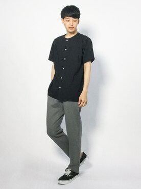 ノーカラーシャツ のメンズ人気ファッションコーディネート Wear