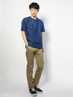 「417 EDIFICE（フォーワンセブンエディフィス）のアイテム（チノパンツ）」を使った、togiさん（メンズ・170cm）の夏コーディネート