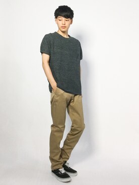 「417 EDIFICE（フォーワンセブンエディフィス）のアイテム（チノパンツ）」を使った、togiさん（メンズ・170cm）の夏コーディネート