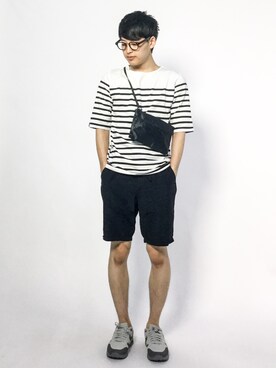 「SHIPS JET BLUE（シップスジェットブルー）のアイテム（Tシャツ/カットソー）」を使った、togiさん（メンズ・170cm）の夏コーディネート