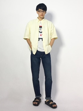 「AZUL by moussy（アズールバイマウジー）のアイテム」を使った、togiさん（メンズ・170cm）の夏コーディネート