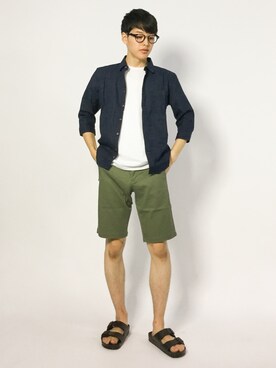 「カーキパンツ」｜togiさん（メンズ・170cm）の夏コーディネート
