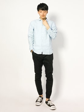 「ZIP FIVE（ジップファイブ）のアイテム（チノパンツ）」を使った、togiさん（メンズ・170cm）の夏コーディネート