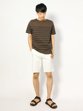 「INASTUDIOS（イーナストゥディオス）のアイテム（パンツ）」を使った、togiさん（メンズ・170cm）の夏コーディネート