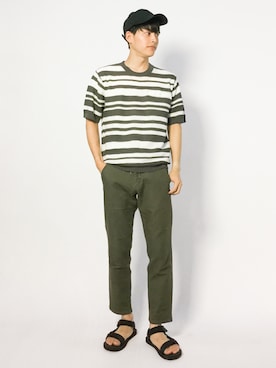 「417 EDIFICE（フォーワンセブンエディフィス）のアイテム（チノパンツ）」を使った、togiさん（メンズ・170cm）の夏コーディネート