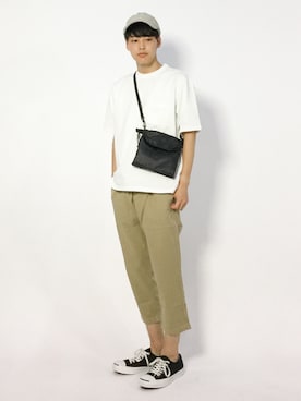 「TOMMY HILFIGER（トミーヒルフィガー）のアイテム（チノパンツ）」を使った、togiさん（メンズ・170cm）の夏コーディネート