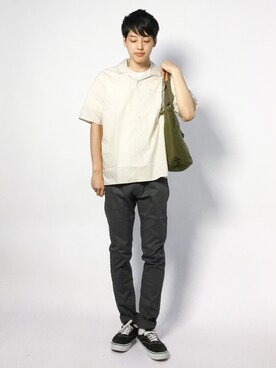 「FRED PERRY（フレッドペリー）のアイテム（トートバッグ）」を使った、togiさん（メンズ・170cm）の夏コーディネート