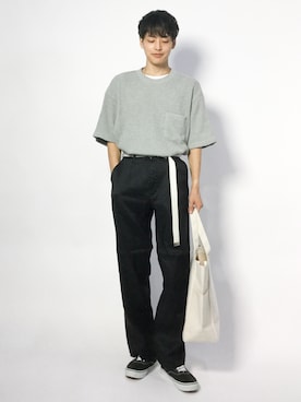 「ポケットＴシャツ」｜「アイテム（スウェット）」を使った、togiさん（メンズ・170cm）の秋コーディネート