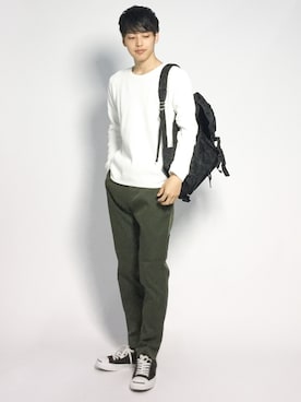 「カーキパンツ」｜togiさん（メンズ・170cm）の秋コーディネート