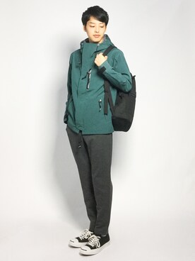 「JOURNAL STANDARD（ジャーナルスタンダード）のLASKAマウンテンフードブルゾン#（マウンテンパーカー）」を使った、togiさん（メンズ・170cm）の秋コーディネート