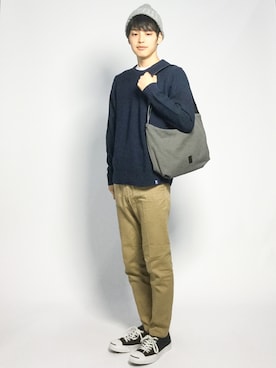 「tobiuo（トビウオ）のアイテム（バッグ）」を使った、togiさん（メンズ・170cm）の秋コーディネート