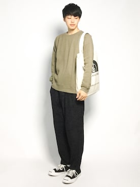「CASPER JOHN AIVER（キャスパージョンアイバー）のアイテム（パンツ）」を使った、togiさん（メンズ・170cm）の秋コーディネート