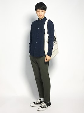 「カーキパンツ」｜togiさん（メンズ・170cm）の秋コーディネート