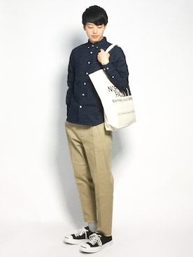 「INASTUDIOS（イーナストゥディオス）のアイテム」を使った、togiさん（メンズ・170cm）の秋コーディネート